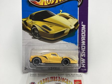 2013 Hot Wheels #178 Enzo Ferrari Yellow SR on Sale