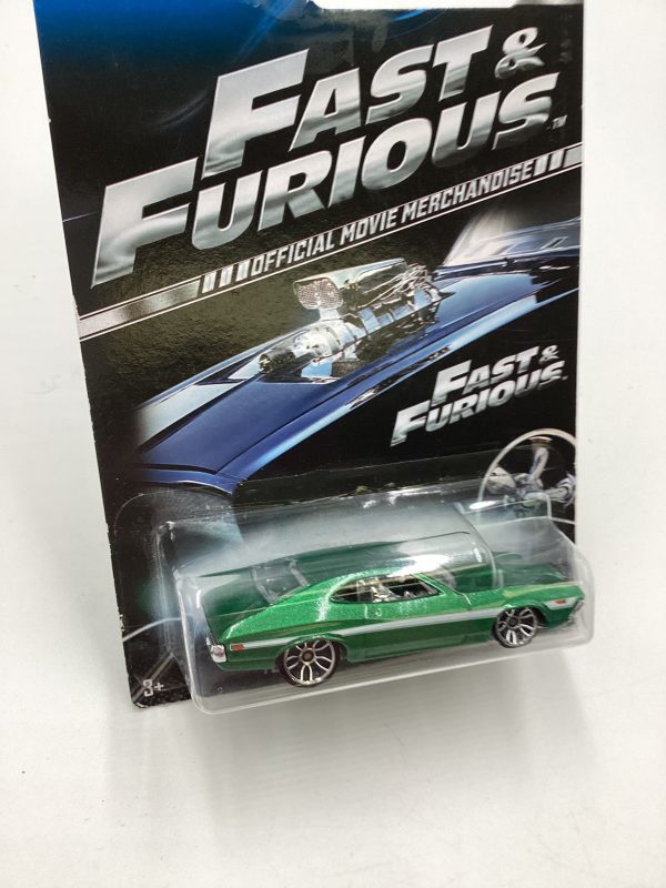 2014 Hot Wheels Fast & Furious #5 72 Ford Grand Torino Sport Green 69E For Discount