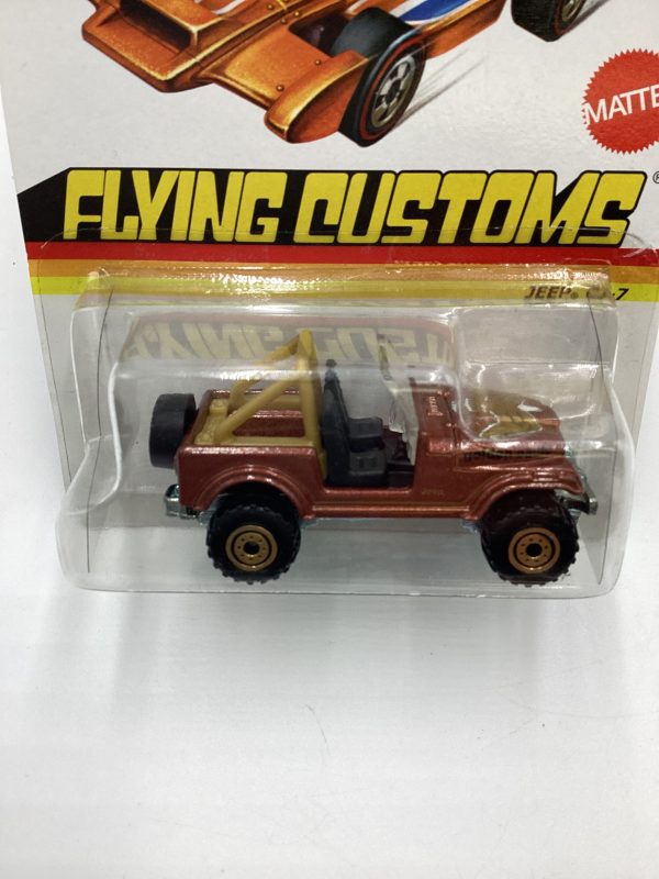 Hot Wheels Flying Customs Jeep CJ-7 Brown HTF W  protector For Sale