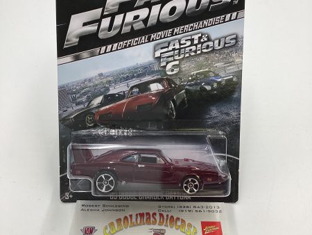 2014 Hot Wheels Fast & Furious 6 #8 69 Dodge Charger Daytona Dark Red 71G Cheap