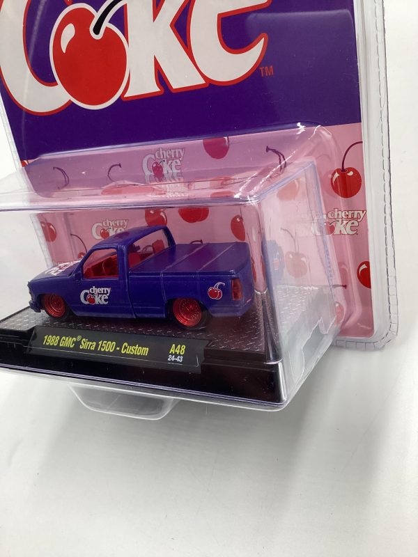 2024 M2 Machines Cherry Coke (Sirra Error) CHASE 1988 GMC Sierra 1500 Custom Purple A48 For Sale