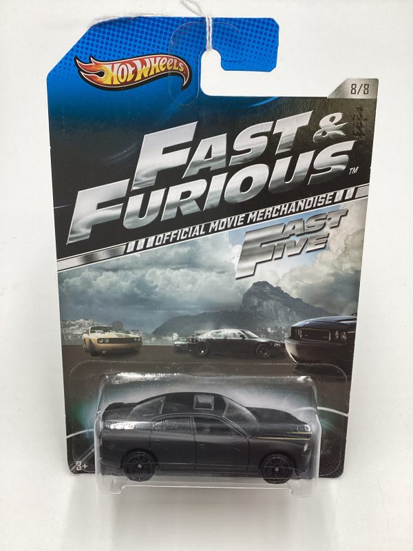 2013 Hot Wheels Fast and Furious Fast Five #8 11 Dodge Charger R T Matte Black 73F Cheap