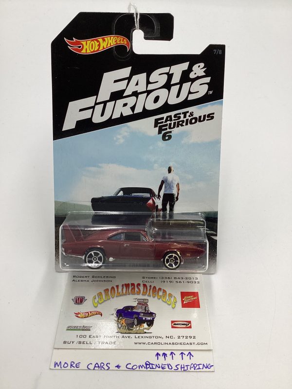 2016 Hot Wheels Fast & Furious #7 69 Dodge Charger Daytona Dark Red 70H Online