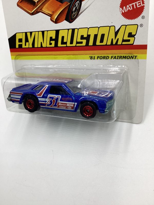 Hot Wheels Flying Customs 81 Ford Fairmont Blue with protector For Sale