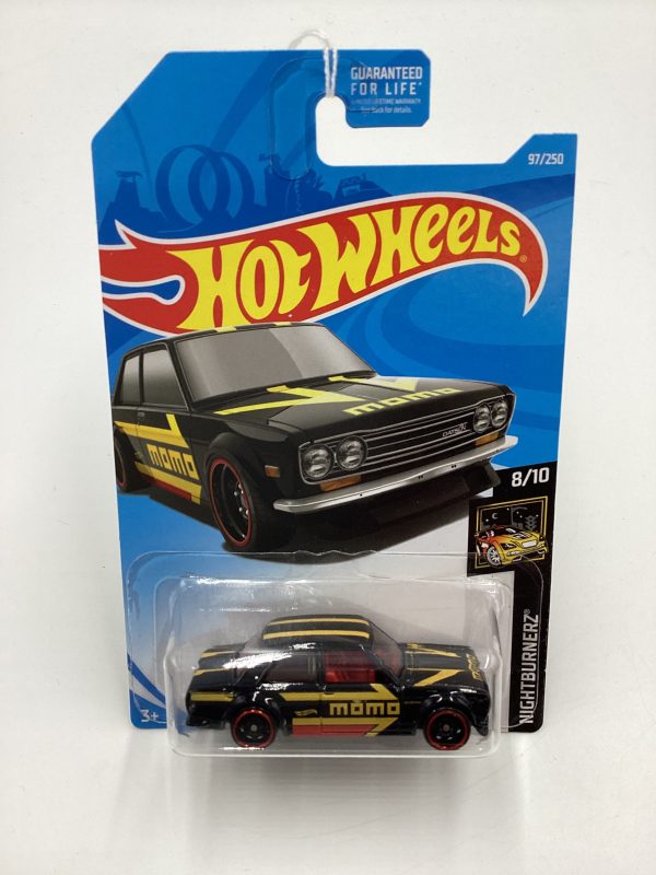 2019 Hot Wheels Kmart Exclusive #97 71 Datsun 510 Momo Black SR Sale