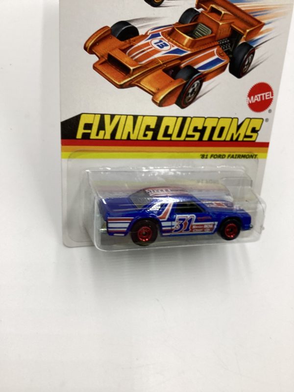 Hot Wheels Flying Customs 81 Ford Fairmont Blue with protector For Sale