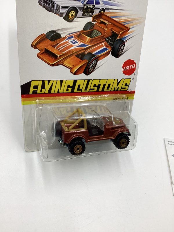 Hot Wheels Flying Customs Jeep CJ-7 Brown HTF W  protector For Sale