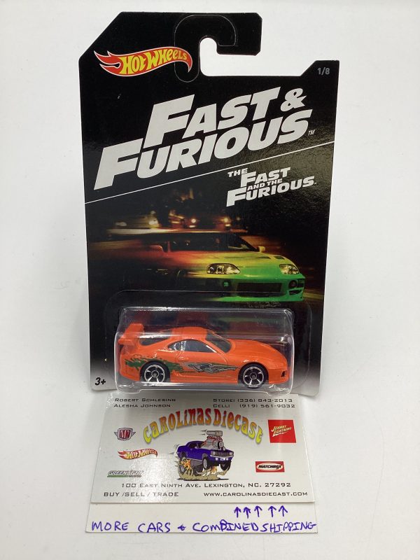 Hot Wheels 2016 Fast and furious #1 94 Toyota Supra Orange w protector Cheap