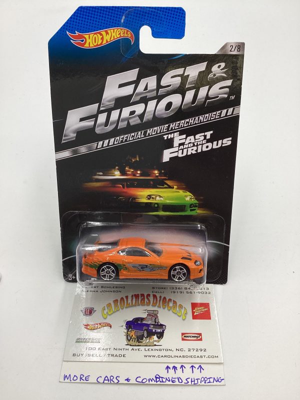 2013 Hot wheels Fast and Furious #2 Toyota Supra with Silver Wing W  protector For Sale