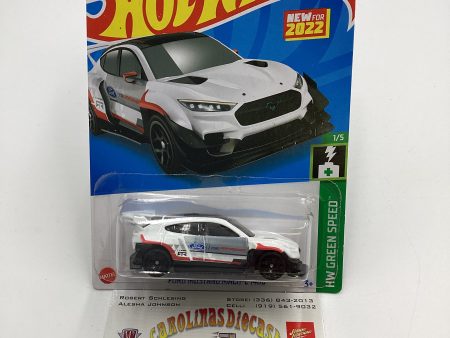 2022 Hot Wheels #73 Ford Mustang Mach-E 1400 White Autographed Vaughn Gittin Jr W protector Hot on Sale