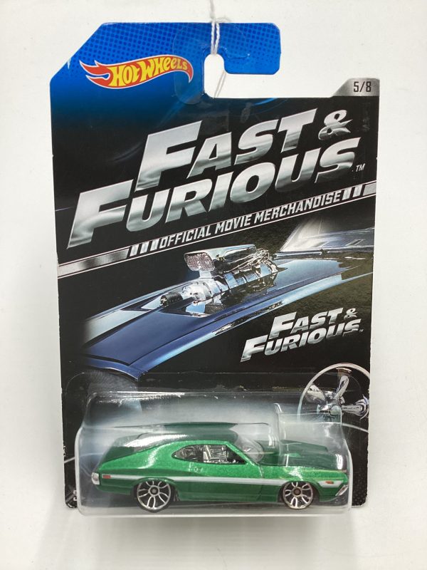 2014 Hot Wheels Fast & Furious #5 72 Ford Grand Torino Sport Green 69E For Discount