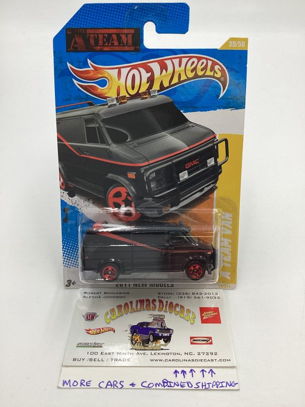 2011 Hot wheels #39 A Team Van Black with protector Online Hot Sale