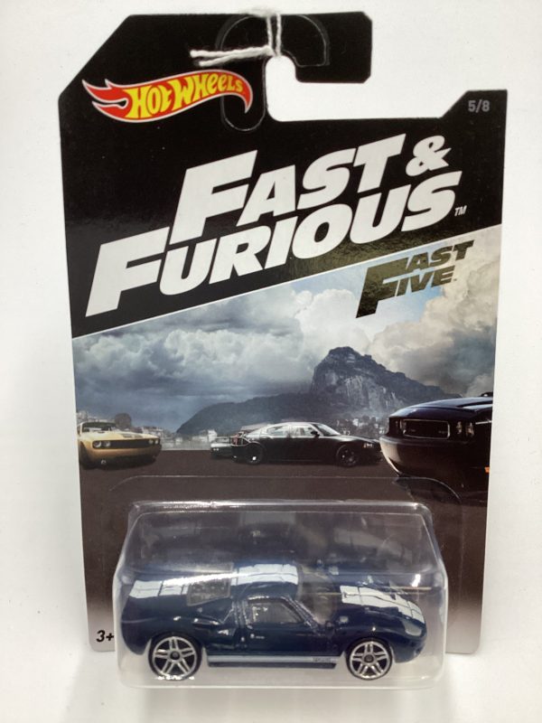 2016 Hot Wheels Fast & Furious #5 Ford Gt-40 Blue 69H For Cheap