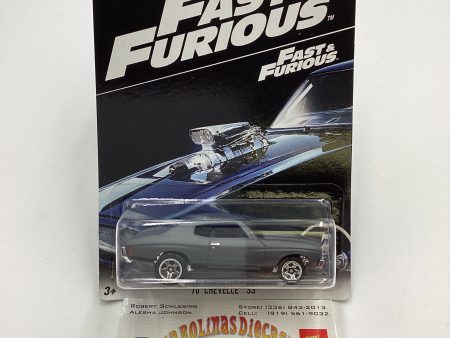 2016 Hot Wheels Fast and Furious #4 70 Chevelle SS Gray 69H on Sale