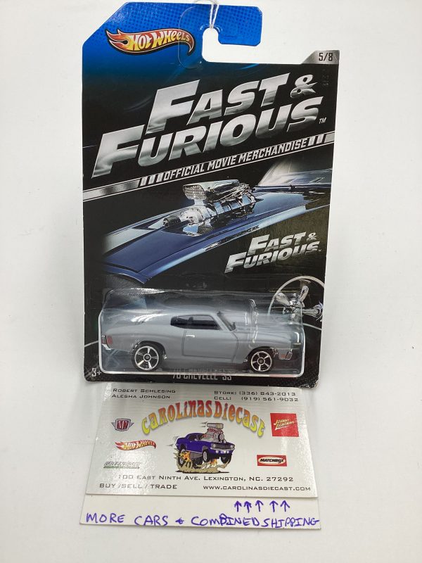 2013 Hot Wheels Fast and Furious #5 70 Chevelle SS Primer Gray Card Not Perfect 73G Online