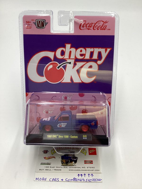 2024 M2 Machines Cherry Coke (Sirra Error) CHASE 1988 GMC Sierra 1500 Custom Purple A48 For Sale