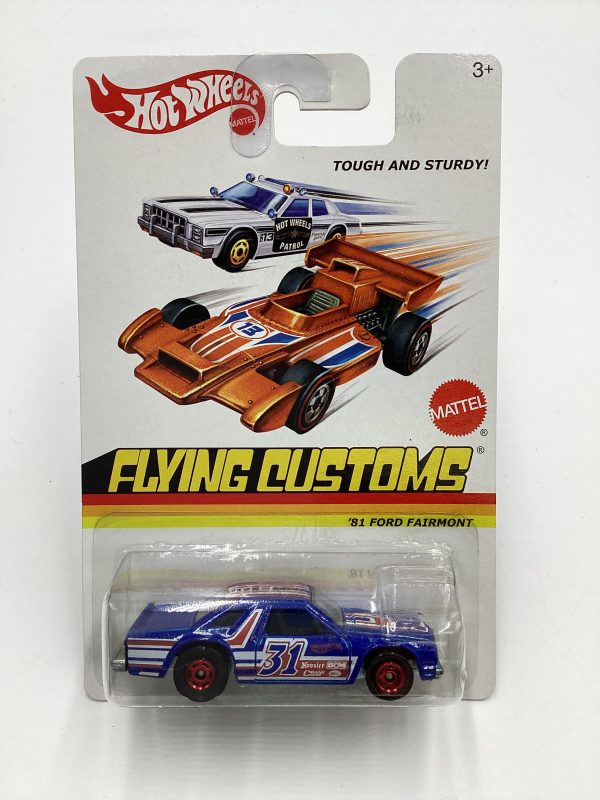 Hot Wheels Flying Customs 81 Ford Fairmont Blue with protector For Sale