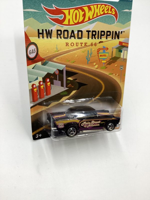 HW Road Trippin #9 57 Chevy Black 159D Online Hot Sale