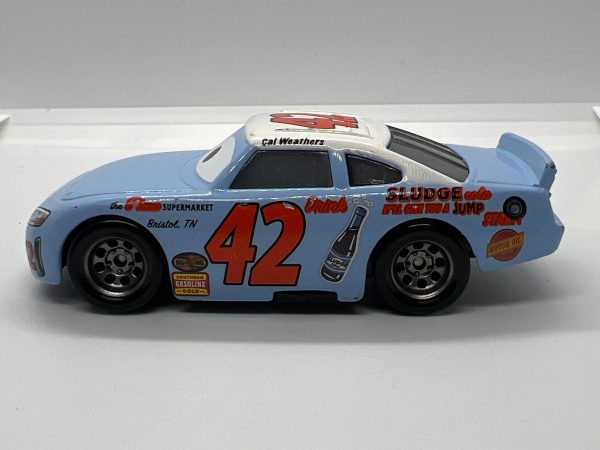 Disney Pixar Cars Thomasville Racing Legends #42 Cal Weathers Light Blue Loose on Sale