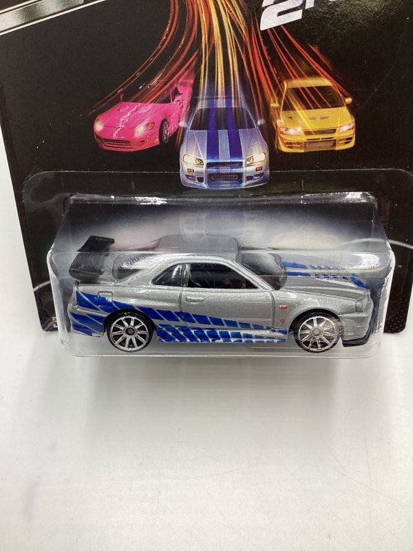 2013 Hot Wheels Fast and Furious #3 Nissan Skyline GT-R R34 Silver Cheap