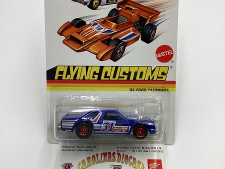 Hot Wheels Flying Customs 81 Ford Fairmont Blue with protector For Sale