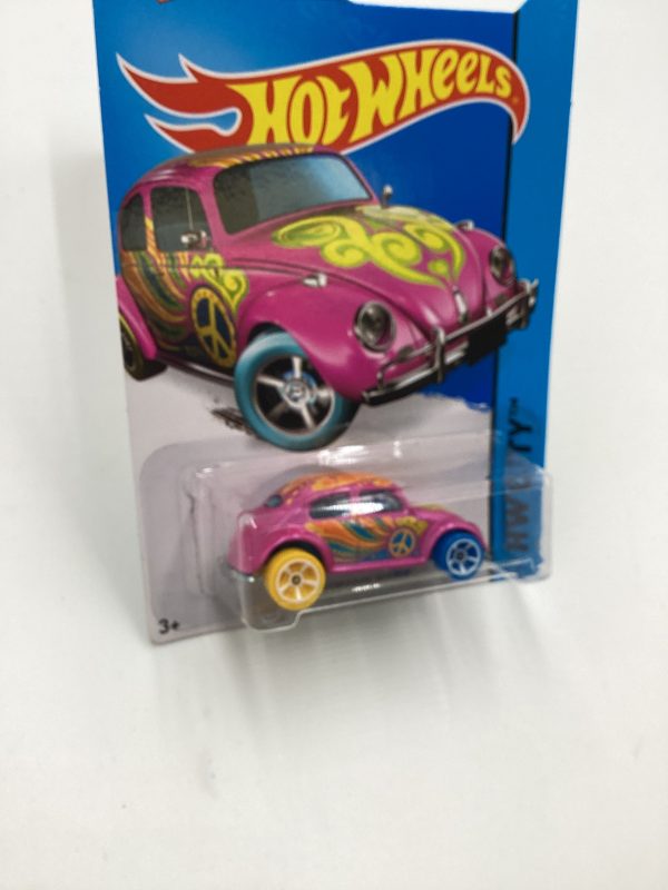 2015 Hot Wheels treasure hunt #26 Volkswagen Beetle Pink 276C Sale