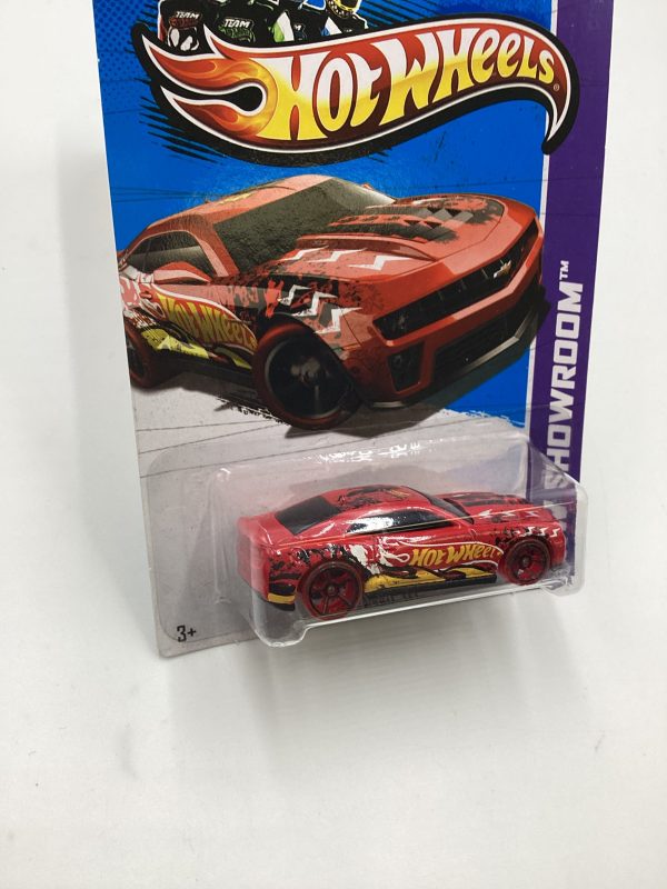 2013 Hot Wheels #192 12 Camaro ZL1 Red Translucent Wheels Variation 11C Online Hot Sale