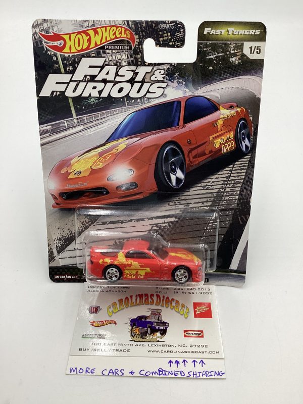 Hot Wheels Fast & Furious Fast Tuners #1 Mazda RX-7 FD Red W Protector For Discount