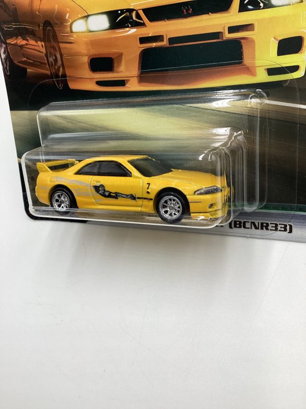 Hot Wheels Premium Fast & Furious Original Fast #5 Nissan Skyline GT-R BCNR33 Yellow W Protector on Sale