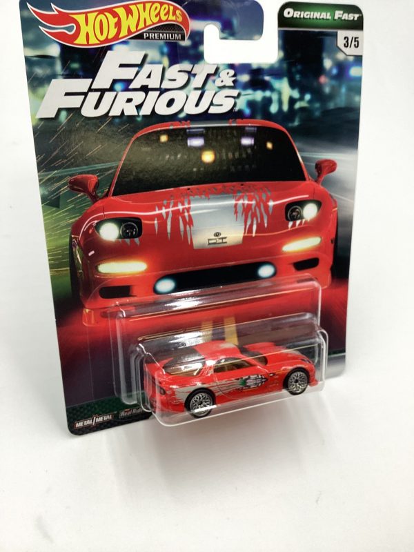 Hot Wheels Premium Fast & Furious Original Fast #3 95 Mazda RX-7 Red W Protector Online