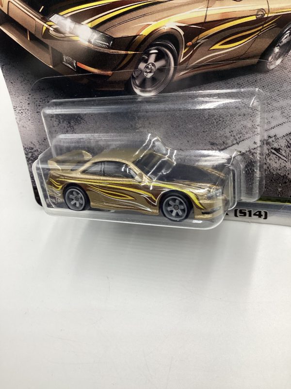 Hot Wheels Premium Fast & Furious Fast Tuners #3 Nissan 240SX S14 Gold W Protector Hot on Sale