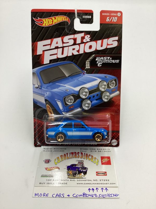 Hot Wheels Fast and Furious Series 1  #6 70 Ford Escort RS 1600 70E on Sale