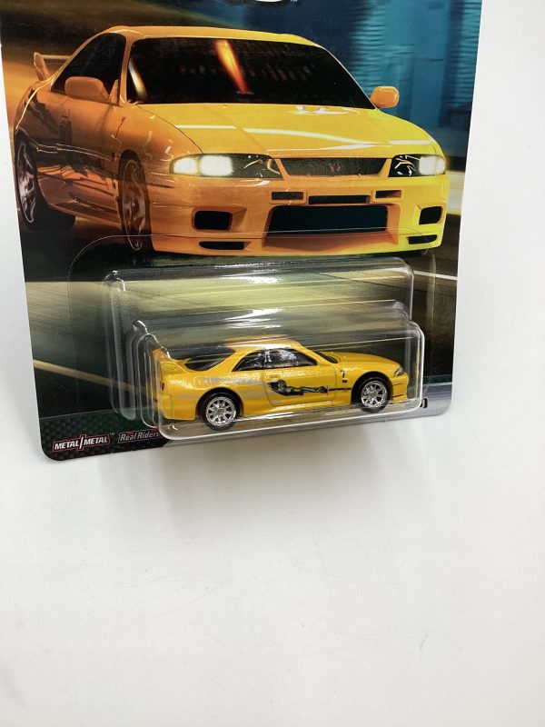 Hot Wheels Premium Fast & Furious Original Fast #5 Nissan Skyline GT-R BCNR33 Yellow W Protector on Sale