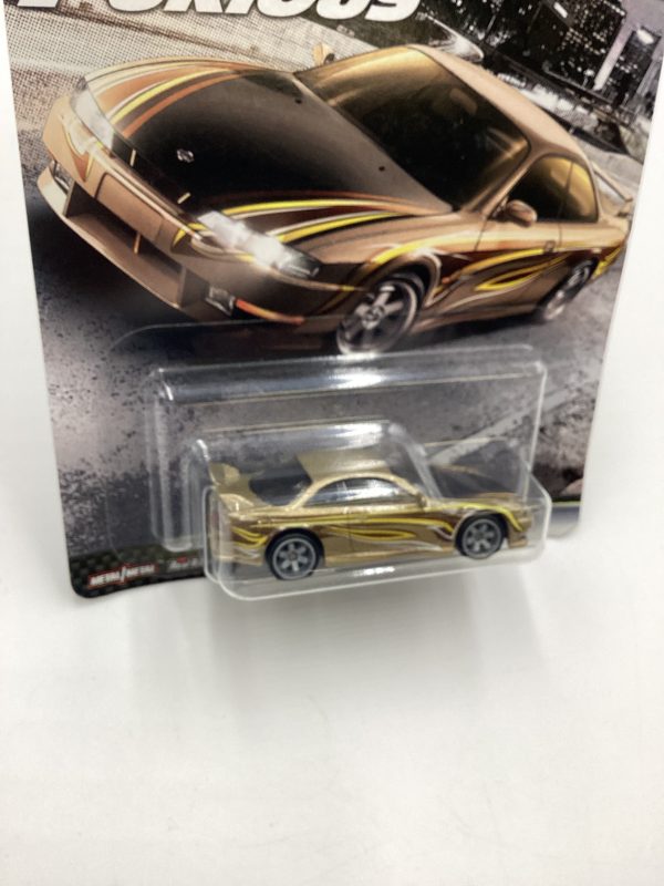 Hot Wheels Premium Fast & Furious Fast Tuners #3 Nissan 240SX S14 Gold W Protector Hot on Sale