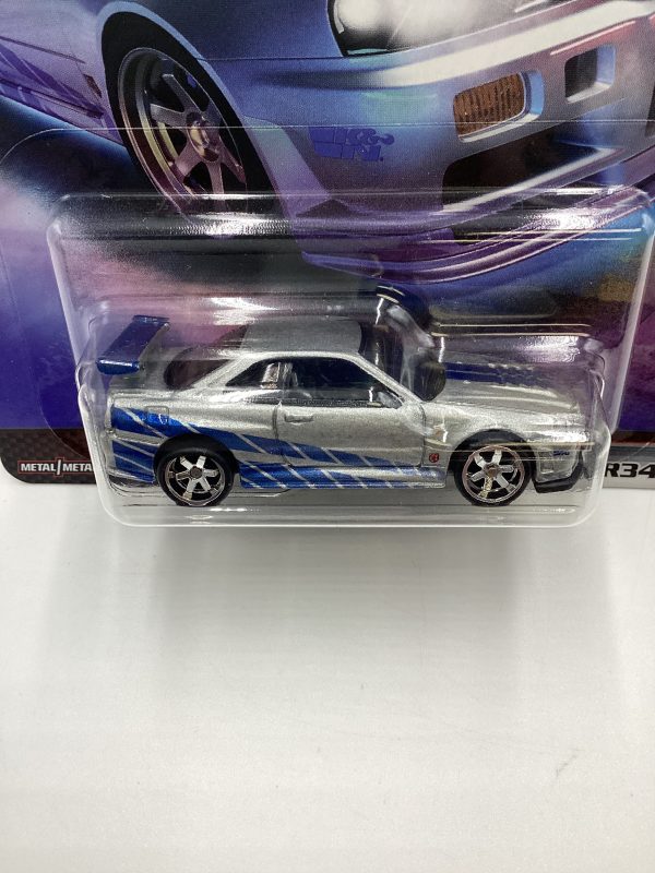 Hot Wheels Premium Fast & Furious Fast Imports #1 Nissan Skyline GT-R BNR34 Silver W Protector Online