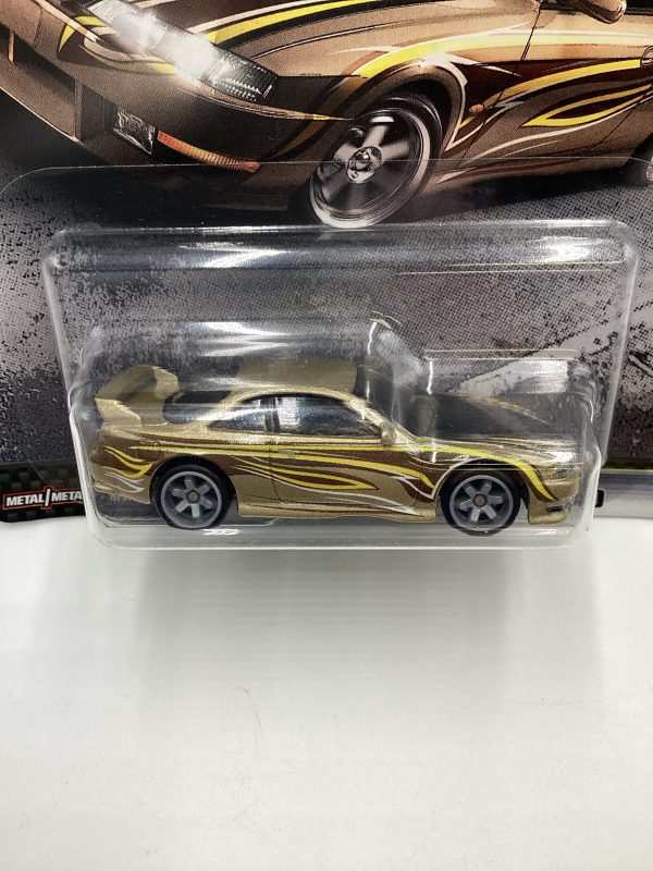 Hot Wheels Premium Fast & Furious Fast Tuners #3 Nissan 240SX S14 Gold W Protector Hot on Sale