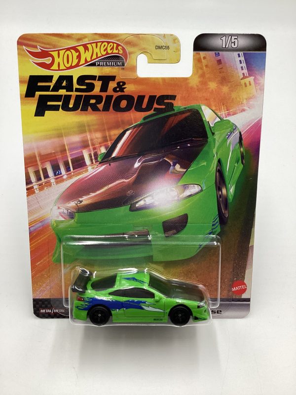 Hot wheels Premium Fast and Furious #1 95 Mitsubishi Eclipse Green with protector Supply