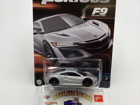 2023 Hot Wheels Fast and Furious Series 3 #9 17 Acura NSX Silver 74C on Sale