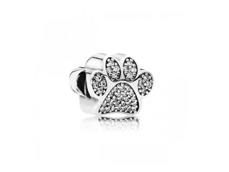 Ladies  Beads Pandora SPARKLING PAW PRINT & HEART on Sale