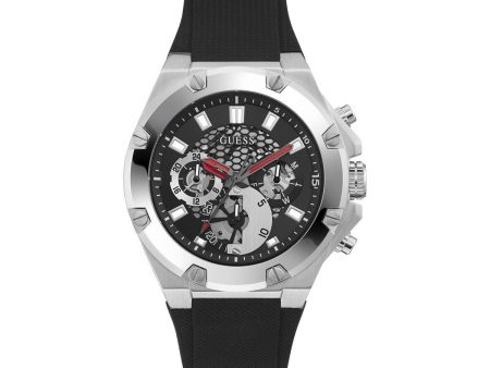 Men s Watch Guess GW0334G1 Black (Ø 46 mm) Online Sale