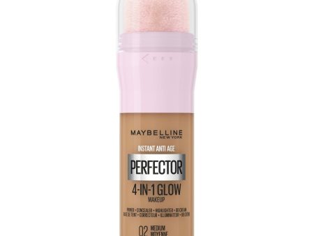 Liquid Make Up Base Maybelline Instant Age Perfector Glow Nº 02 Medium Moyenne 20 ml on Sale