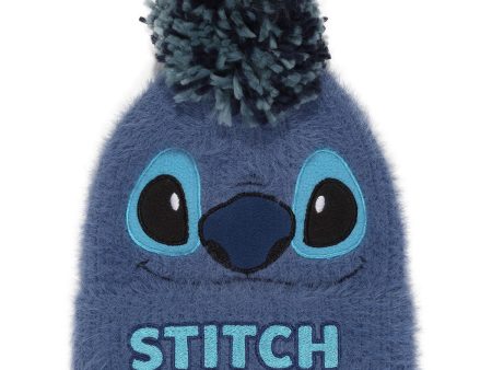 Hat Stitch Fluffy Pom Beanie Cheap