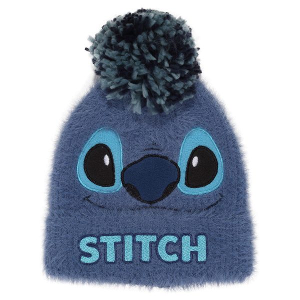 Hat Stitch Fluffy Pom Beanie Cheap