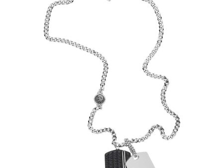 Men s Necklace Diesel DOUBLE DOG TAGS Online Sale