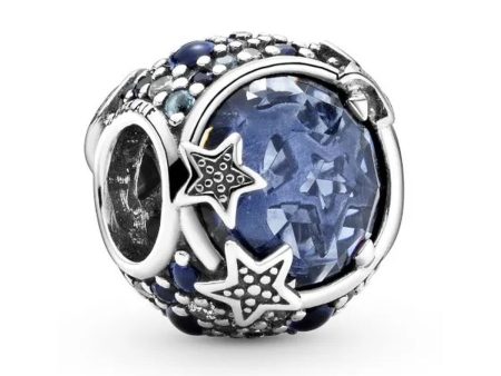 Woman s charm link Pandora CELESTIAL BLUE SPARKLING STARS Discount