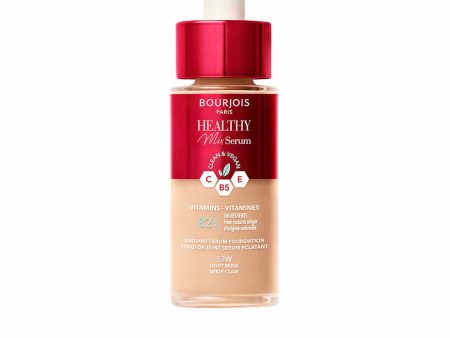 Liquid Make Up Base Bourjois Healthy Mix Serum Nº 53W Light beige 30 ml For Sale