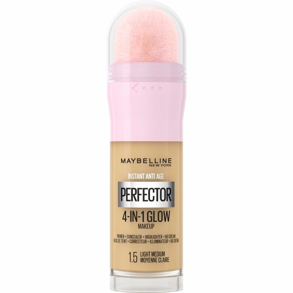 Liquid Make Up Base Maybelline Instant Age Perfector Glow Nº 1,5 Light Medium 20 ml Online Hot Sale