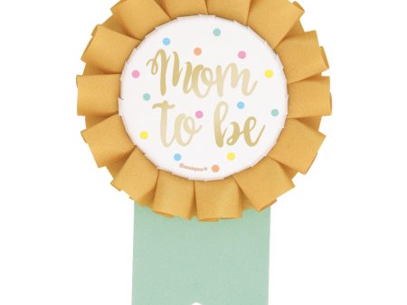 Foil  Mom to Be  Baby Shower Badge on Sale