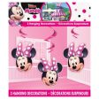 Disney Iconic Minnie Mouse Hanging Swirl Decorations, 26 , 3ct For Sale