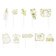 Gold Baby Shower Photo Booth Props, 10pc - Foil Stamped Online